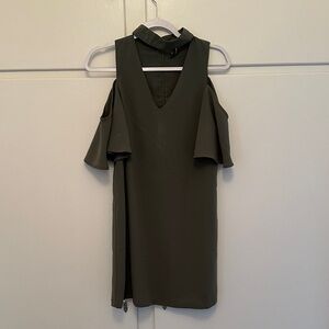 LIKE NEW Design Lab Olive Green Mini Dress